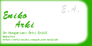 eniko arki business card